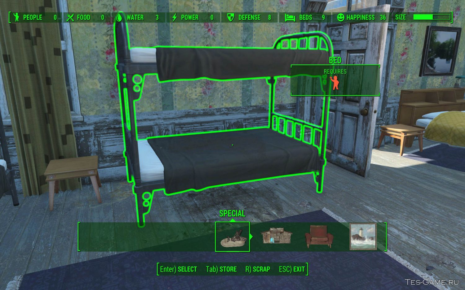 Fallout 4 построить кровать фото 19