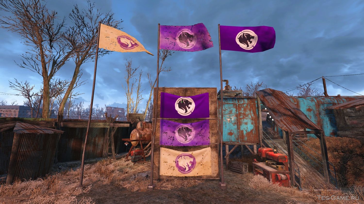 соорудить сигнальный флаг для вашей банды в fallout 4 фото 96