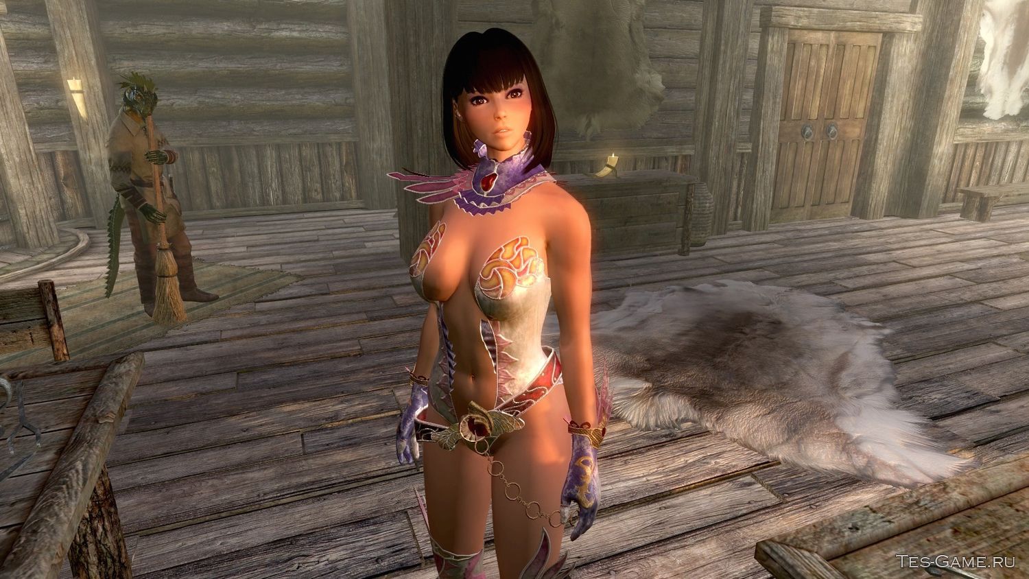 Мод для Skyrim добавляет новую спутницу с UUNP HDT телом по имени Жасмин. 