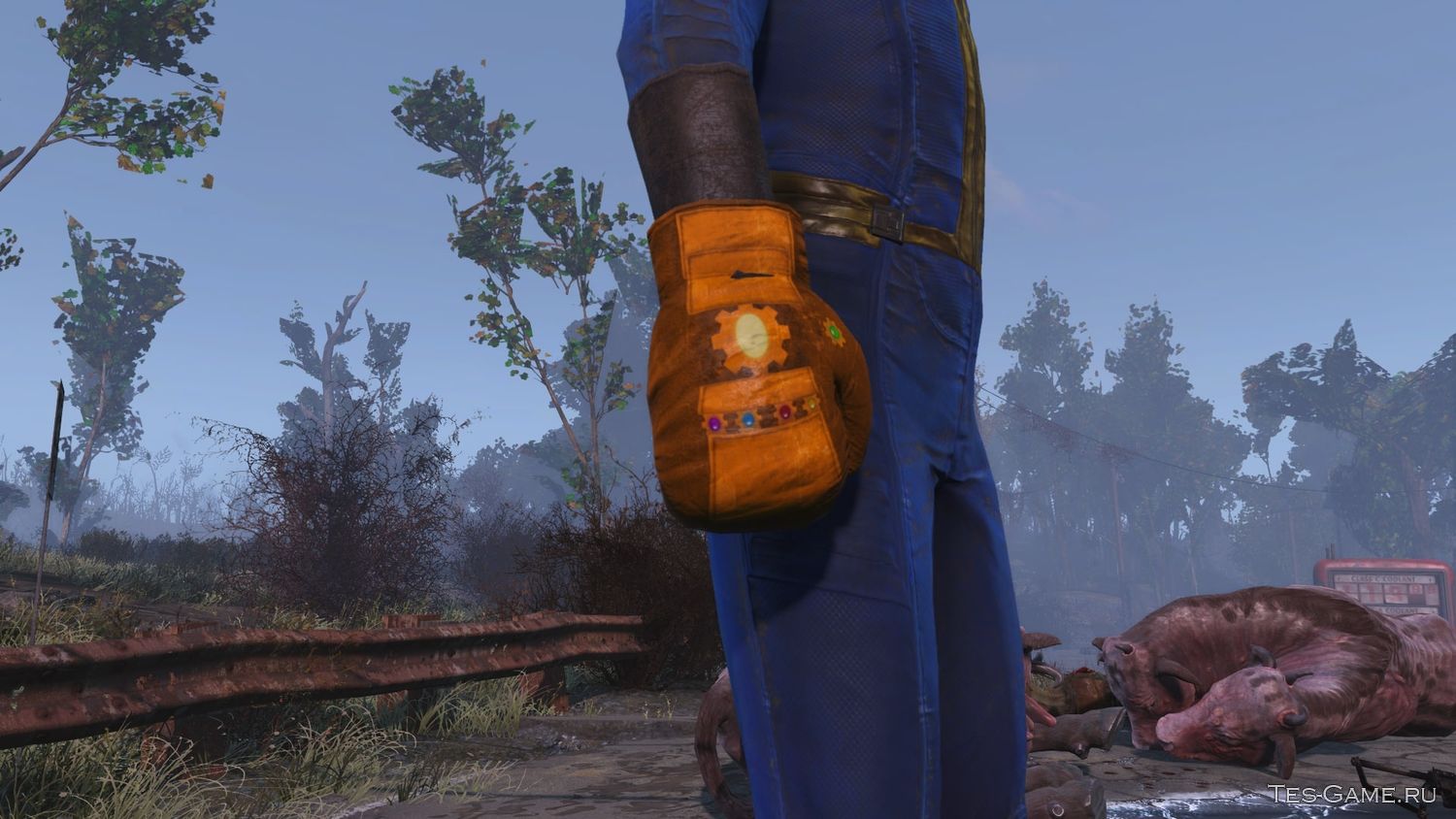 Модификация для Fallout 4 добавляет боксерскую перчатку бесконечности, кото...