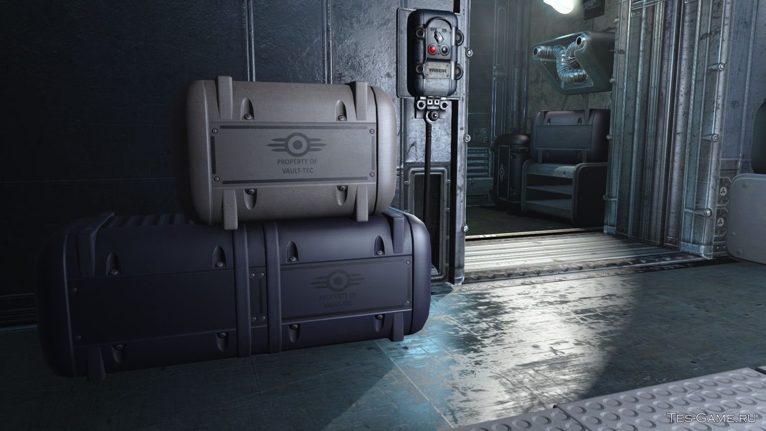 Fallout 4. Качественный ретекстур контейнеров убежищ Vault-Tec. 