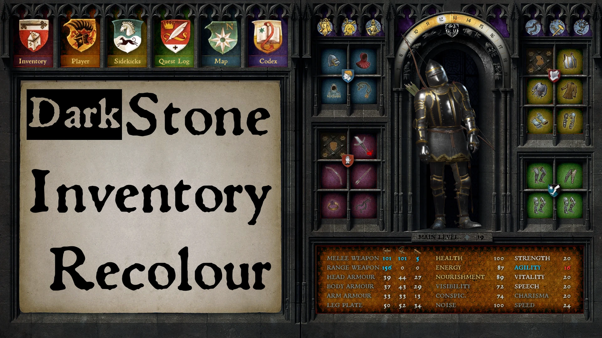 Темный реколор инвентаря / Dark Stone inventory recolour